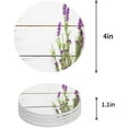 thumbnail image 1 of RYLABLUE Lavender on Wooden Plank Set of 4 Round Coaster for Drinks, Absorbent Ceramic Stone Coasters Cup Mat with Cork Base for Home Kitchen Room Coffee Table Bar Decor, 1 of 5