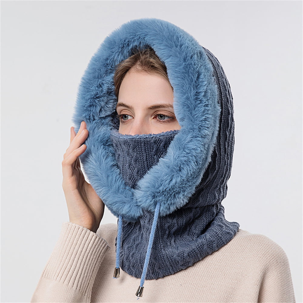 Cold-proof Polar Fleece Neck Warmer Winter Windproof Neck Gaiter Ski Face Mask 