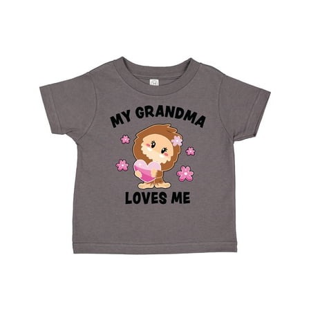 

Inktastic My Grandma Loves Me with Bigfoot Gift Toddler Toddler Girl T-Shirt