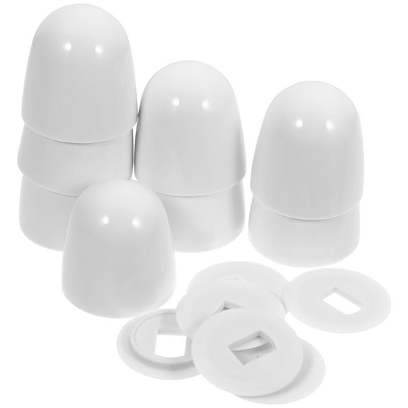 Raindrops 8-Piece Decorative Toilet Seat Bolt Caps Cover Set for Floor Mount, and Easy to Install