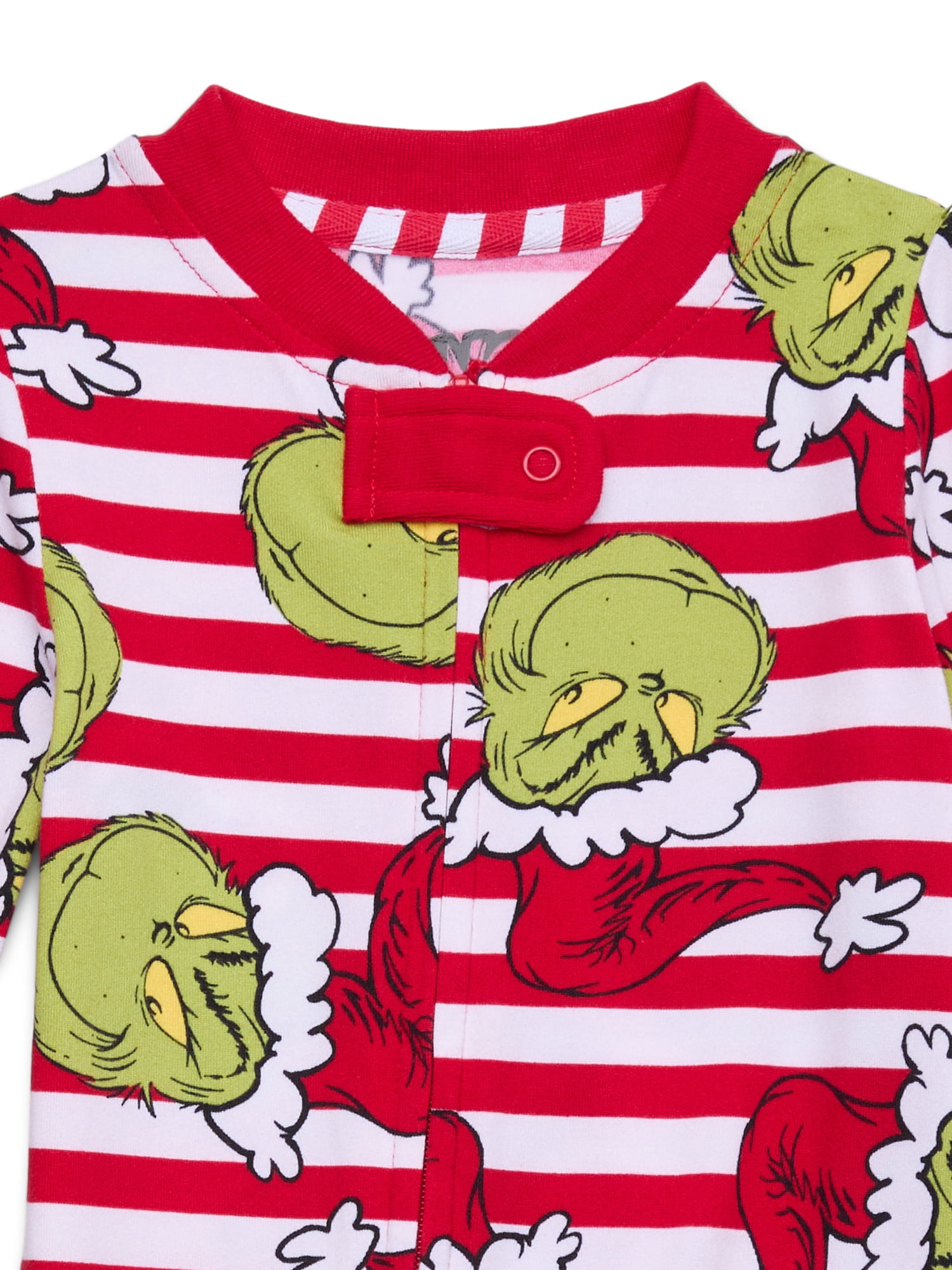 Dr. Seuss Unisex Infant Grinch Matching Family One-Piece Pajama Set, Sizes 6M-18M