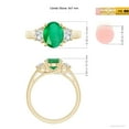 thumbnail image 5 of Angara Natural 1.5 Ct. Emerald with Diamond Classic Ring in 14K Yellow Gold for Women (Ring Size: 4), 5 of 10
