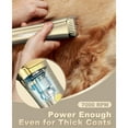 thumbnail image 4 of Oneisall RK-034 Dog Clippers for Grooming, 2 Speed Low Noise Dog Grooming Kit with Detachable Metal Blade & 5 Guide Guards, Cordless Dog Grooming Clippers, Gold, 4 of 8