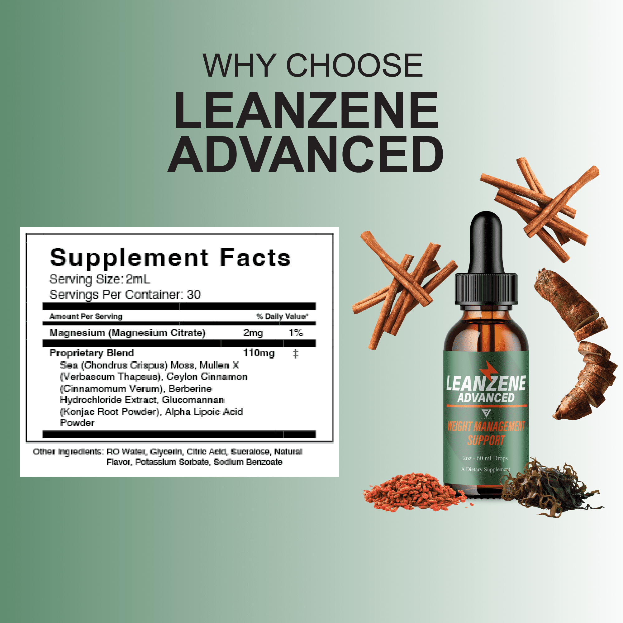 (3 Pack) Leanzene Weight Management Support, Leanzene Advanced Drops (6oz)