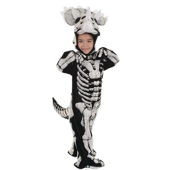Underwraps Dinosaur Triceratops Skeleton Child Costume, Large Unisex