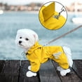 thumbnail image 7 of TELOLY Dog Raincoat Waterproof Dog Rain Jacket with Hood Rain Coat with Leash Hole Reflective Strap for Small Medium Dogs Lightweight Puppy Clothes(Black,Xs), 7 of 7