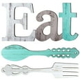 thumbnail image 1 of Bearachild Eat Fork Spoon Sign Set Pared interior Letreros de rústica Decoración Restaurante Café Ornamento Inauguración de la casa Artesanía Decoración del hogar Bearachild HA010382-00, 1 of 6