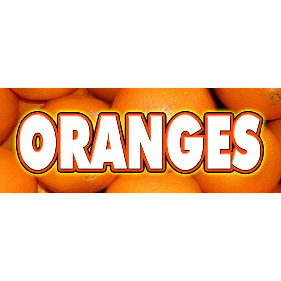 36" ORANGES DECAL sticker citrus fruit juice florida