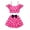 pink, variant on Girls Polka Dot Two Piece Swimsuit With Headband Off Shoulder Role Play Swimwear 2-8T