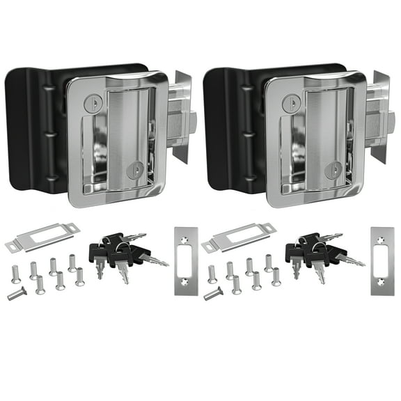 2 Pack Chrome RV Entry Door Lock w / deadbolt Camper Travel Trailer