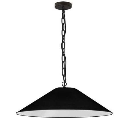 

Dainolite PSY-L-MB-797 1 Light Incandescent Pendant Matte Black with Black Shade