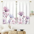 thumbnail image 2 of Boho Leaf Floral Kitchen Curtains Colorful Botanical Leaves Bathroom Curtains Window Treatment Drapes Tier Bohemian Plant Cafe Small Bedroom Short French Door Curtains 2 Panels 28x40 Inch, 2 of 9