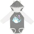 thumbnail image 3 of Inktastic Happy 1st Birthday with Cute Narwhal Stars and Bubbles Boys or Girls Long Sleeve Baby Bodysuit, 3 of 5