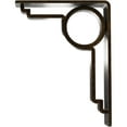 thumbnail image 4 of Ekena Millwork 2"W x 5 1/2"D x 8"H Maria Wrought Iron Bracket, (Triple center brace), Antiqued Brass, 4 of 7