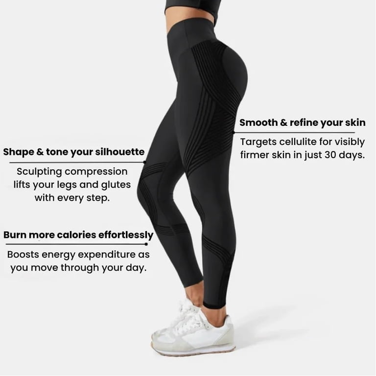 Cellumove 3D Leggings, Cellulu Bequeme Anti-Cellulite Legging, Kompressionsleggins Damen Lipödem, High Waist Po Push Up Gym Yoga Sporthose (DE/NL/SE/PL, Alphanumerisch, L, Regular, Regular, k