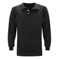 thumbnail image 2 of TANYSU Mens Fashion Casual Solid Color Button Long Sleeve Tops Polo Shirt Athletic Classic Work Basic Collared Pullover Shirts M, 2 of 6