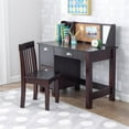 thumbnail image 2 of Rosebery Kids Modern Wood Writing Desk with Chair in Espresso, 2 of 10