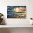 thumbnail image 2 of Elephant Stock Large Sunset Wall Art - Horizontal Canvas Wall Art - Living Room Wall Decor - Beach Canvas - Orange And Teal Decor - 12" x 8", 2 of 8