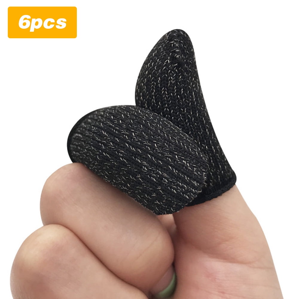 MIXFEER 6 Pieces Gaming Finger Sleeve Touchscreen Thumb Sleeve