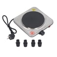 thumbnail image 1 of 1000W Electric Countertop Griddle, Single Burner, 5-Level Temperature Control, Stainless Steel Base, 1 of 4