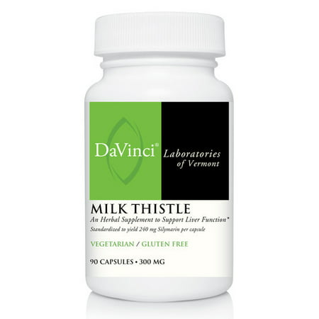Davinci Labs Milk Thistle 300 mg, Helps liver and kidney health, Support Liver Cell Membrane Health, 2 Pack, 90