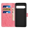 thumbnail image 7 of Designed for Google Pixel 8 Pro Case, Wrist Strap Flip Kickstand PU Leather Wallet Case Cash Card Slots Holder, Protective Shockproof Pattern Women Cover for Google Pixel 8 Pro, Pink, 7 of 7