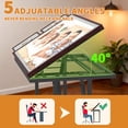 thumbnail image 5 of Puzzle Table 1500 Pieces with Wheels, Puzzle Table for Adults with Drawers and Cover, 5 Adjustable Up Angles Wooden Jigsaw Puzzle Board with Folding Legs for All Ages, Coffee, 5 of 6