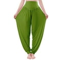 thumbnail image 2 of Yanyanz Yoga Pants Women,Women Pants High Waisted Yoga Pants Pants Boho Beach Plus Size Palazzo Pants Yoga Pants Wide Leg Yoga Pants for Women High Waisted Leggings for Women Clearance Mint Green S, 2 of 9