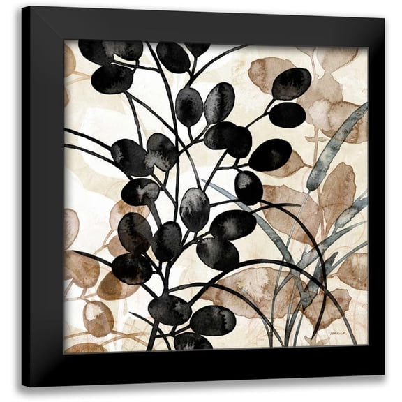Pluch, Melissa 12x12 Black Modern Framed Museum Art Print Titled - Natural Botanical 4