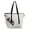 White, variant on MKF Collection Hampton Tote Bag Woven Beach Large Shoulder Bag by Mia K