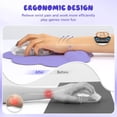 thumbnail image 3 of Gaming Mouse Pad Wrist Rest,Ergonomic with Gel Memory Foam,Non-Slip for Home Office/Laptop, Pain Relief-Violet, 3 of 9