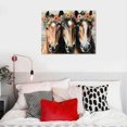 thumbnail image 5 of Acheng Cute Horse Decor Horse Gifts Canvas Wall Art Wall Decor Vintage Country Farmhouse Horse Stuff Framed Poster Artwork Prints Pictures for Home Bathroom Kitchen Cowgirl Girls, 5 of 6