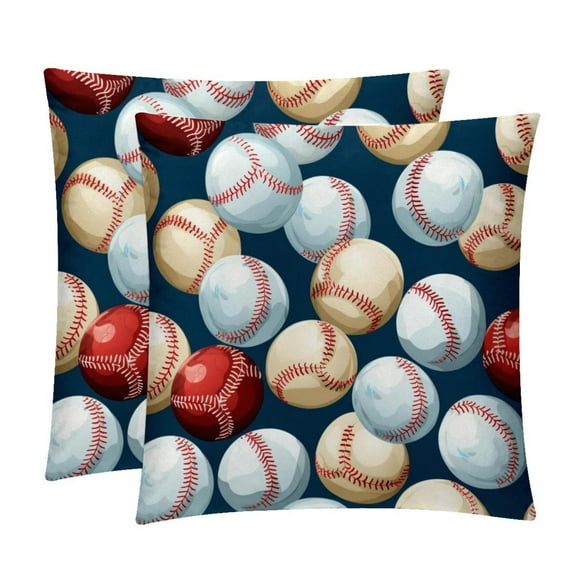 Baseball Inserts Set - 2-Pack Decorative Pillows with Unique Patterns for Throw Pillow Covers for Home Decor, Sofa, Bed - Available in 16x16, 18x18 & 20x20 Inches - Great for Various Occasions