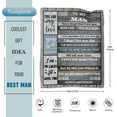 thumbnail image 2 of Gifts for Him Husband Boyfriend Throw Blanket, I Love You for Husband Boyfriend Birthday Gifts Ideas, Valentines Wedding for Him, to My Man Soft Blanket 60"x 50", 2 of 5