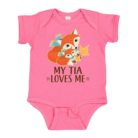 

Inktastic My Tia Loves Me Fox Niece Nephew Boys or Girls Baby Bodysuit