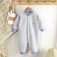 thumbnail image 2 of 6-9 Months Newborn Baby Boys And Girls Bodysuits Cute Print Long Sleeved Warm Bodysuits, 2 of 4