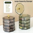 thumbnail image 2 of 2PCS Jewelry Organizer with Handle, 4-Layer Acrylic Jewelry Box, Clear Jewelry Boxes for Women Girls, Make up Earring Organizer, Jewelry Storage Holder, 2 of 10