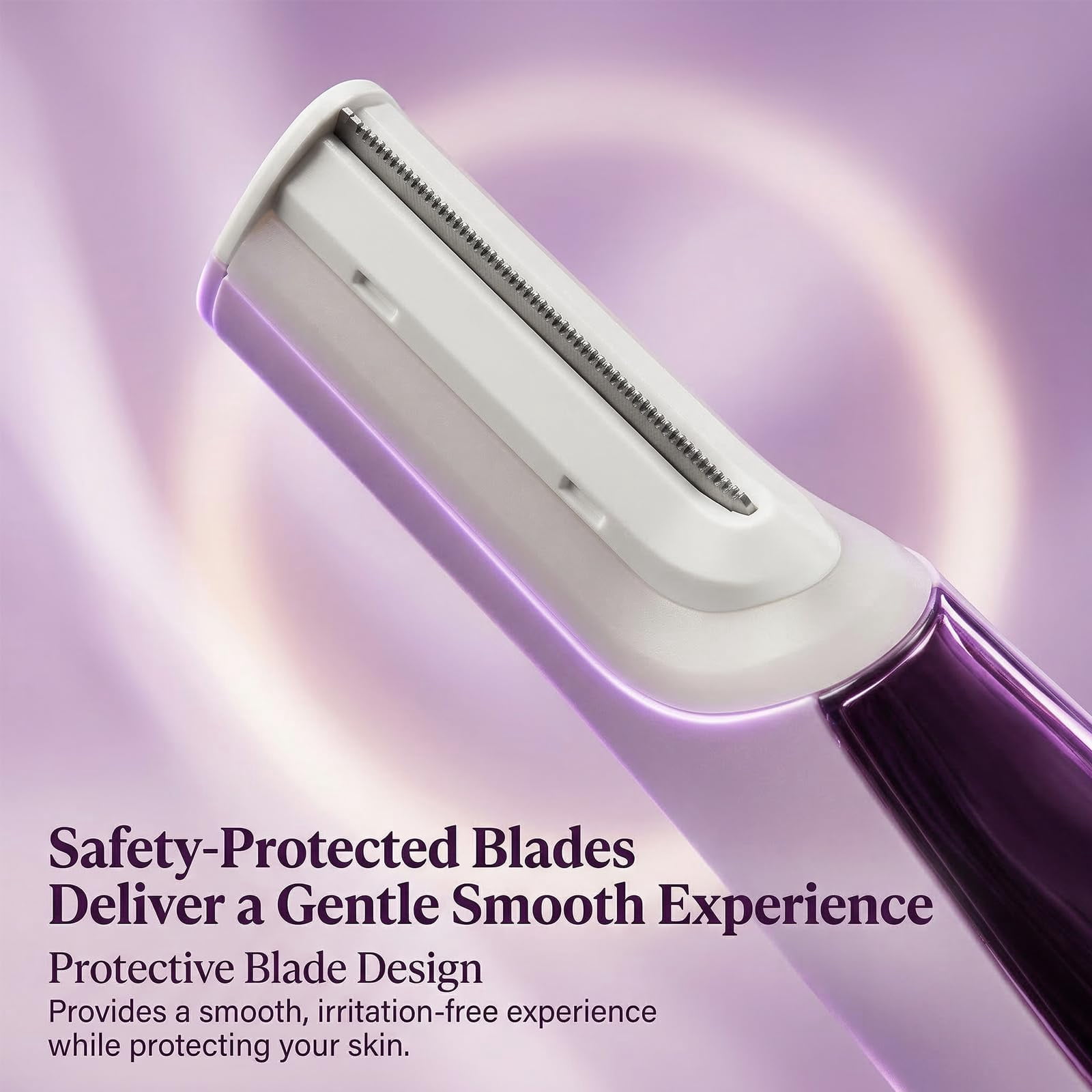 Sonic Dermaplaning Tool for Women, Rechargeable Face Dermaplane Razor with Sonic Edge Technology for FacialHair, Peach Fuzz & Exfoliation Removal, LED Light, 3 Speeds, 13 Refill Blades