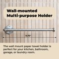 thumbnail image 2 of Aviano Hardware | Wall Mounted Metal Paper Towel Holder | Roll Organizer for Kitchen | Hanging Paper Towel Holder | Napkin Holder (Satin Nickel), 2 of 6