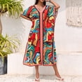 thumbnail image 3 of HAJWOH Hawaiian Muumuu Dress for Women Tropical Print Cotton Loose Fit Moo Moos Casual Lounge Wear, 3 of 5