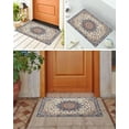 thumbnail image 6 of Vintage Boho Plush Rug Non Slip Bathroom Mat, Soft Shaggy Bath Rugs Entryway Rug 20'' x 31.5'', Multi Traditional Oriental Tribal Western Throw Floor Carpet Mat for Bathroom Shower Kitchen, 6 of 8