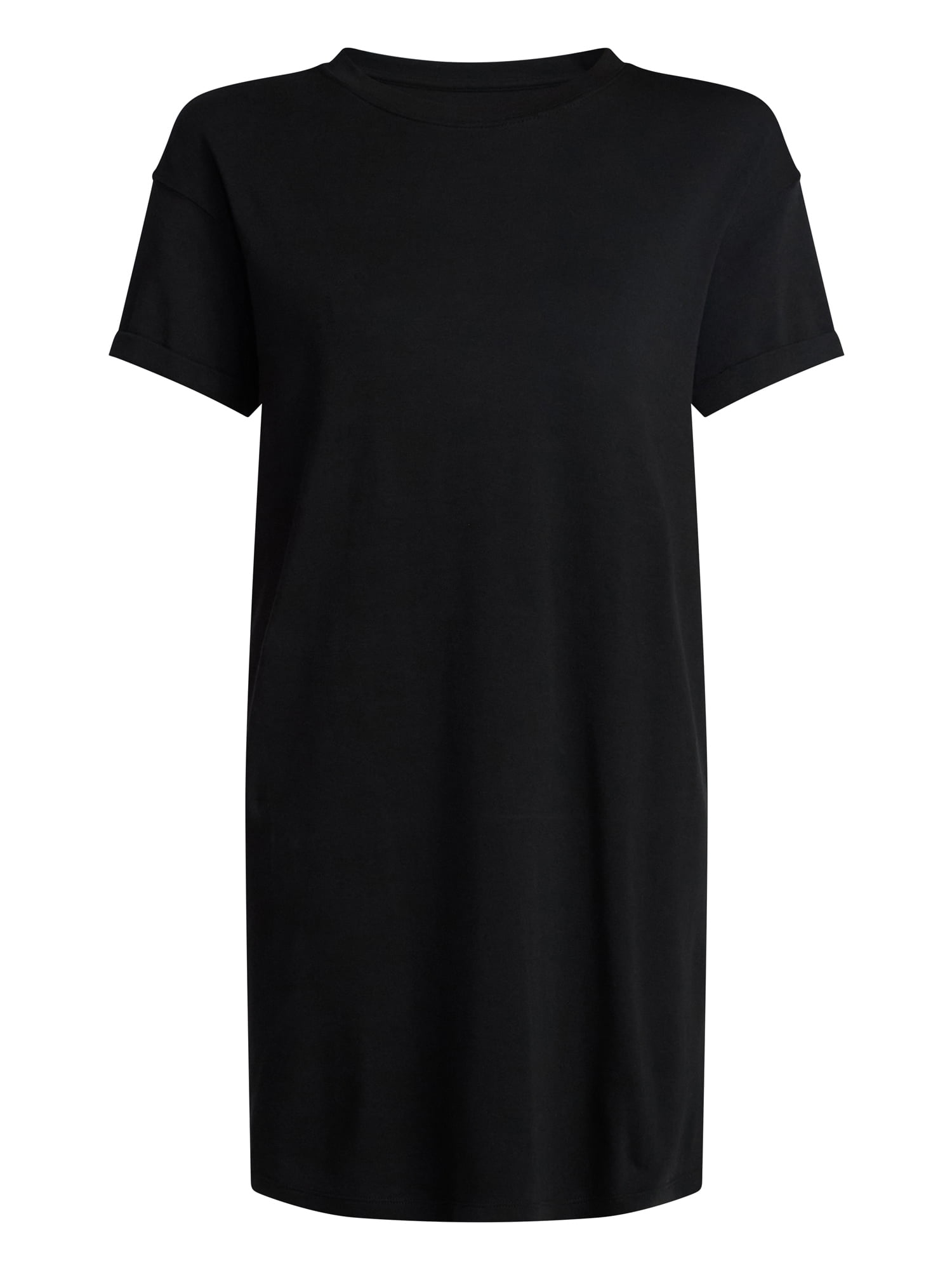 Time and Tru Women's Cotton T-Shirt Dress with Short Sleeves, Sizes XS-XXXL