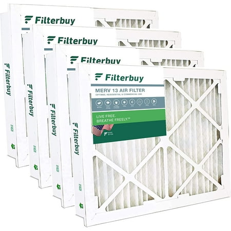 

Filterbuy 24x24x5 MERV 13 Pleated HVAC AC Furnace Air Filters for Honeywell Return Grille (4-Pack)