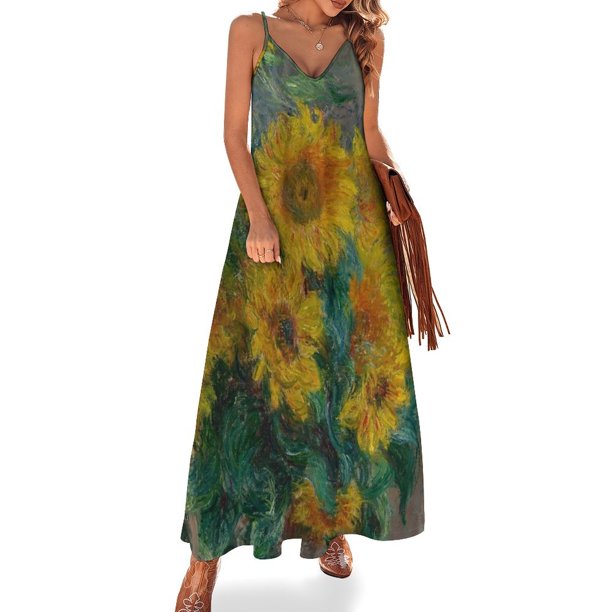 Vestido sin mangas con ramo de girasoles, vestido de verano para mujer 2024, vestidos de ceremonia, vestidos cortos sexys, atrevidos