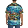 thumbnail image 5 of KLL Sea World Print Men's Shirt Short Sleeve Button Down Summer Cuba Beach Shirts- 4X-Large, 5 of 7