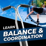 Flybar Super Pogo Stick for Kids & Adults 14+ – Strong Spring for Tricks & High Jumping – Steel Frame with Reinforced Foot Pegs – Classic Trick Pogo Stick for Beginners & Pros – Supports 120-210 lbs