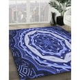 thumbnail image 2 of Ahgly Company Indoor Square Patterned Sky Blue Dress Blue Area Rugs, 6' Square, 2 of 6