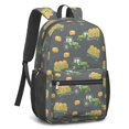 thumbnail image 2 of Tractor and Haybales Gray Pattern 17" School Backpacks for Teens,Waterproof Oxford Fabric,S-Shape Padded Straps for School,Travel,Hiking,Camping, 2 of 6