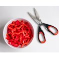 thumbnail image 4 of Premium Kitchen Shears by Better Kitchen Products, 8.5", All Purpose Stainless Steel Utility Scissors, Heavy Duty Scissors, Meat Scissors, Poultry Shears, Multipurpose for Culinary Prep(1PK-Black/Red), 4 of 5