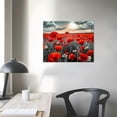 thumbnail image 4 of Nawypu Red Poppy Flower Wall Art, Black and White Floral Landscape Canvas Prints Picture Living Room Decor Nature Blossom Wildflower Scenery Painting Modern Artwork for Bedroom Office Decoration, 4 of 6